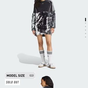 adidas Originals Black and Silver Sequin Dress
